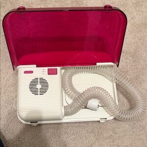 Vintage Pink and White Hair Dryer Case